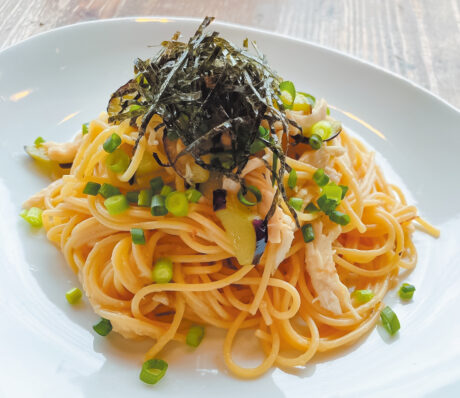 鶏と茄子の和風生姜パスタ